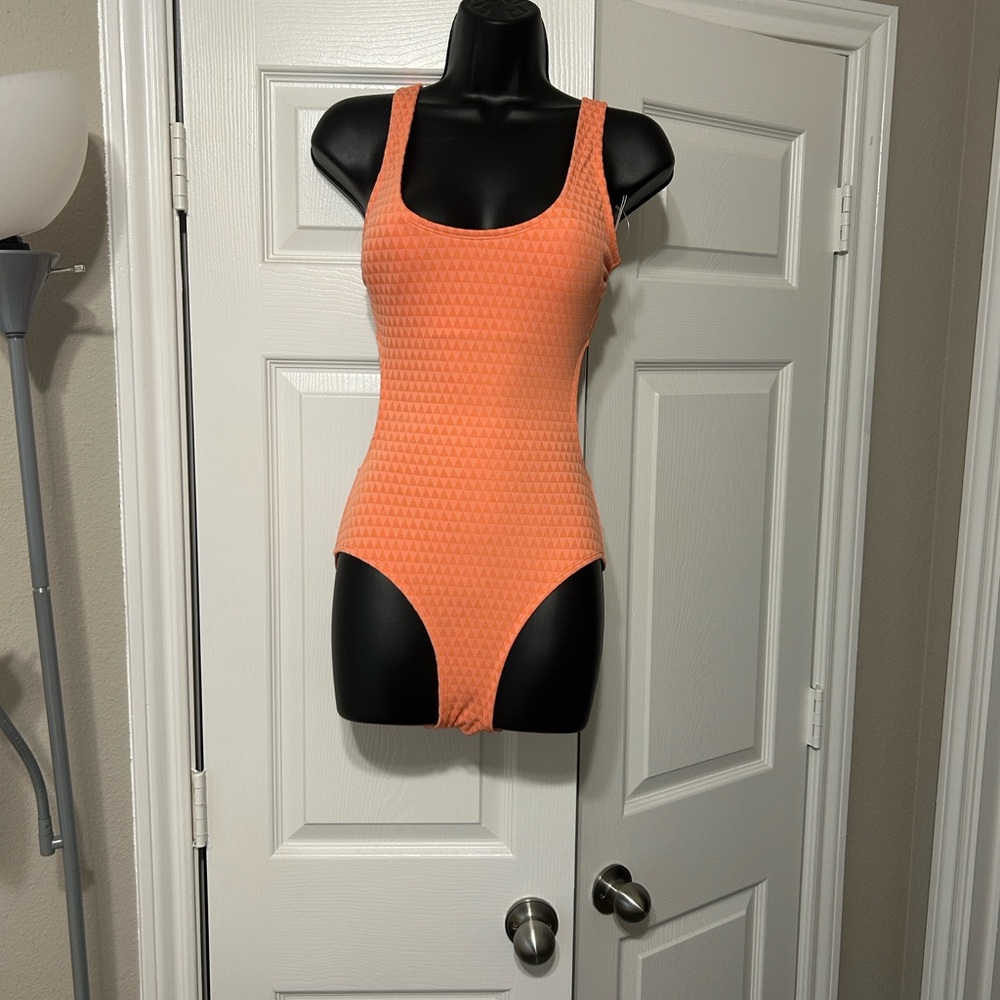 NWT   Sexy Orange Textured Swimsuit